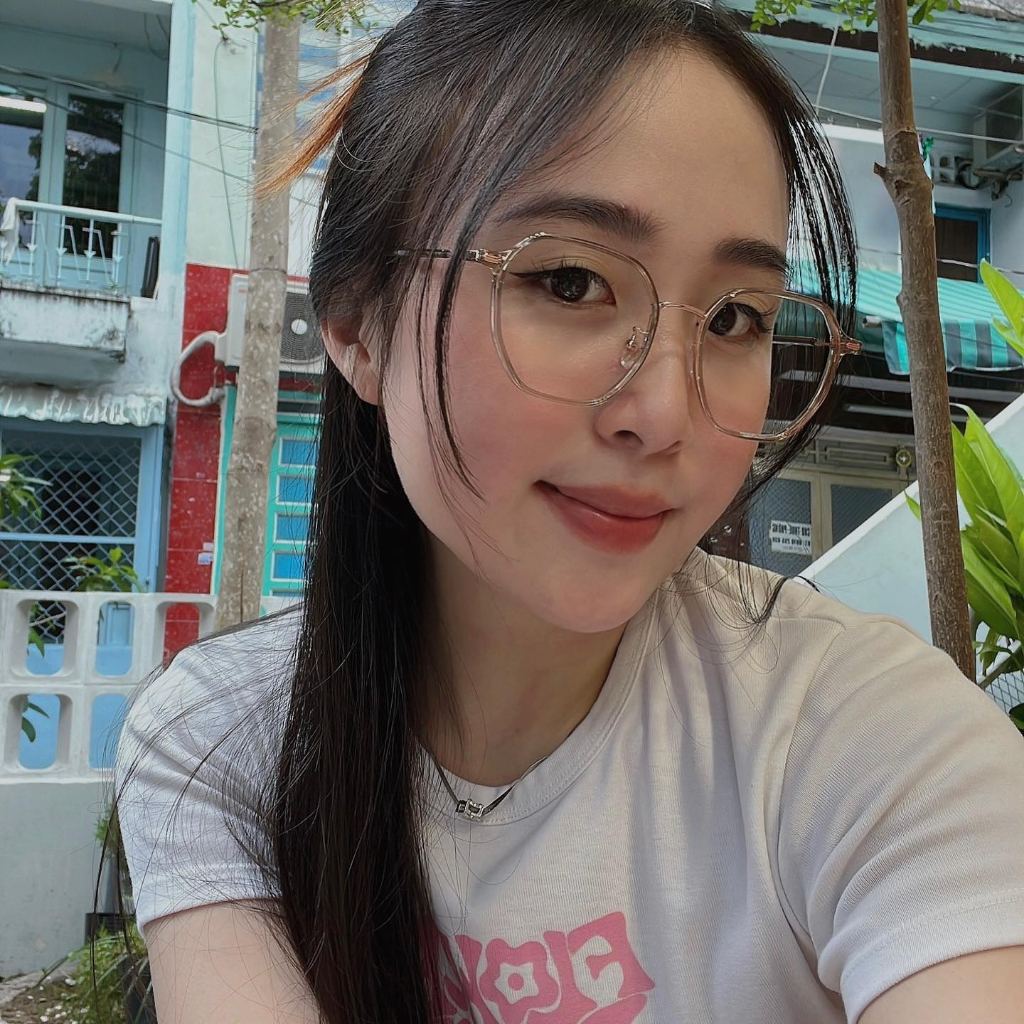 Gọng nhựa khung kim loại vuông đa giác, hạt sọc 2 bên 15270