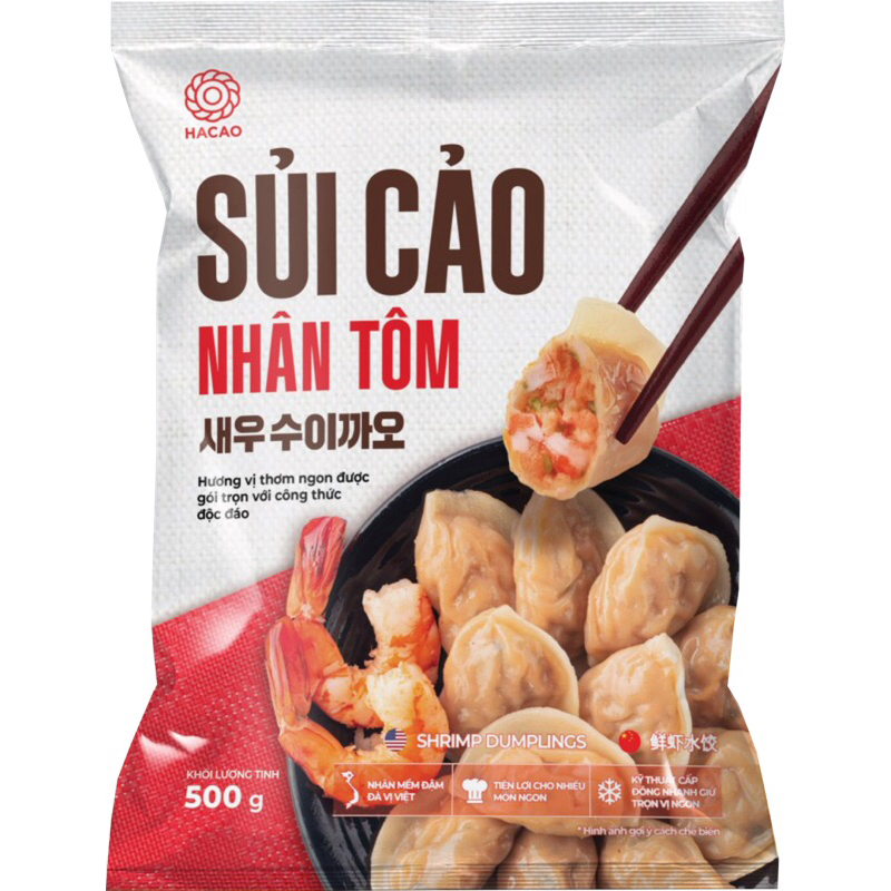 Sủi Cảo Nhân Tôm gói 500g (Ship Đà Nẵng)