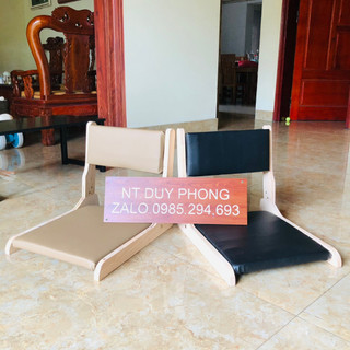 Ghế ngồi bệt tựa lưng kiểu nhật bọc da