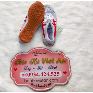 Combo Giày bata + vớ Bình Minh Trắng Sọc Đỏ- chạy bộ giá rẻ, chất lượng