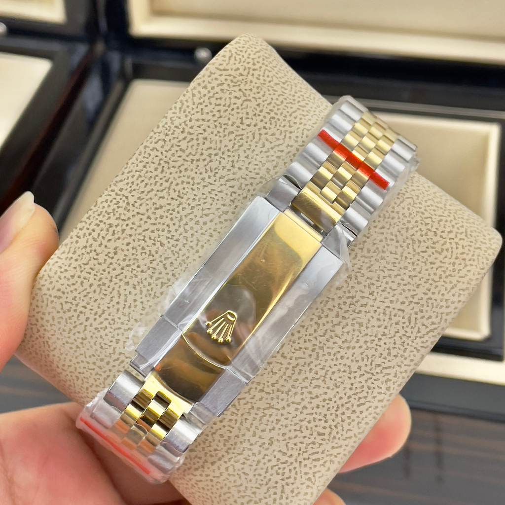 Đồng hồ Nam Rolexs mặt xanh vành đá đờ mi vàng gold 3kim  máy nhật dòng cơ Automatic 38mm dây kim loại