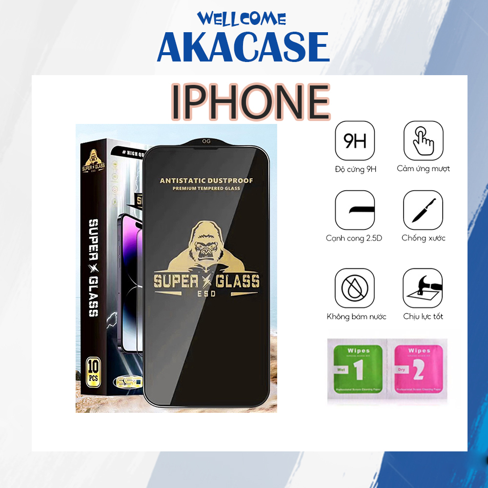 cường lực KingKong iphone 15/14/14promax/14pro/13/13pro/13promax/12/12pro/12promax/11/11pro/11promax