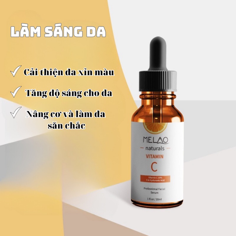 Serum Vitamin c MeLao sáng da, mờ thâm