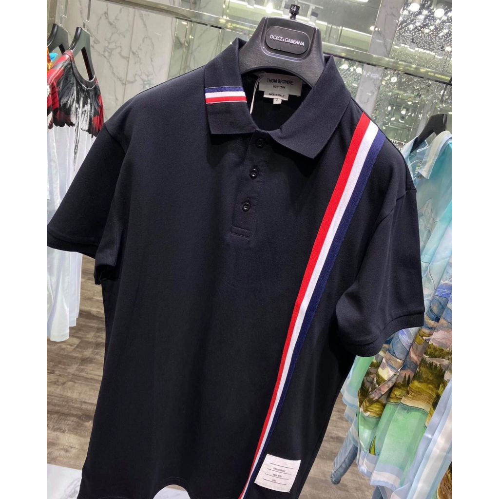 Áo Polo nam nữ vạch dọc chất liệu cotton su LN35HH315