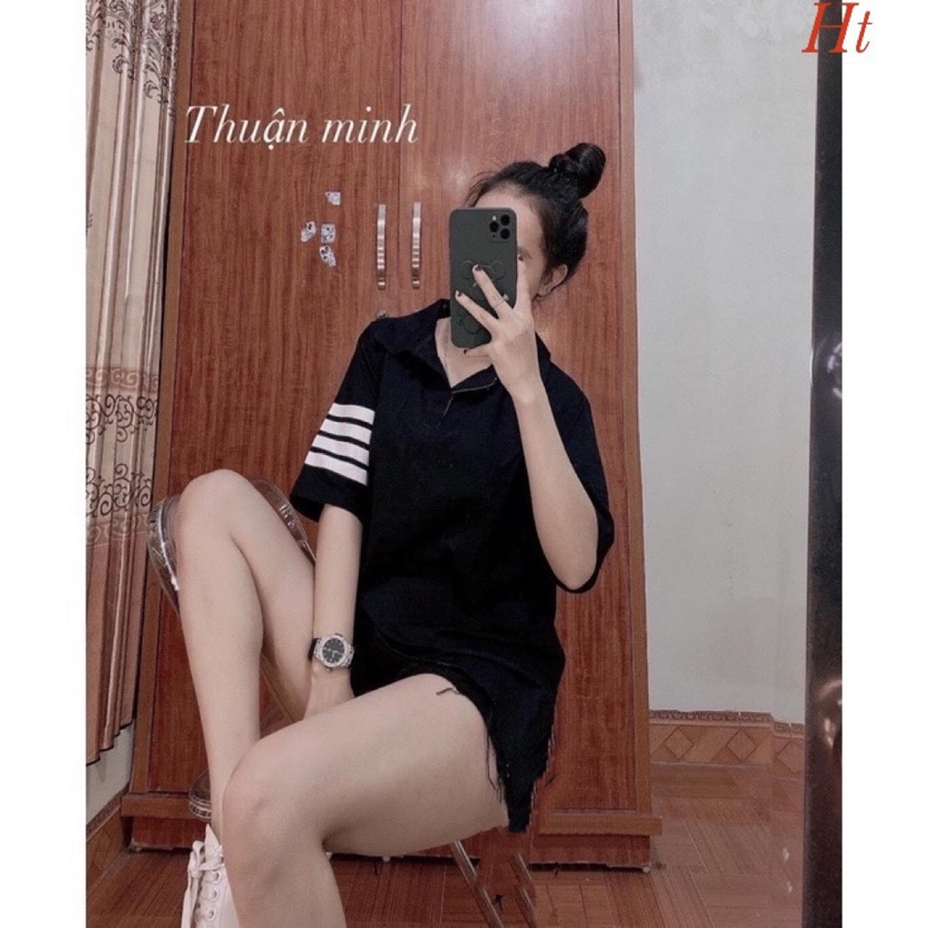 Áo Polo nam nữ có cổ 4 vạch tay trẻ trung và năng động LN35.315