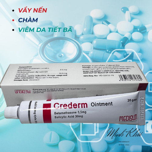 Crederm ointment 20g - Kem bôi giảm Chàm, Vẩy nến, Da tiết bã, Nấm da