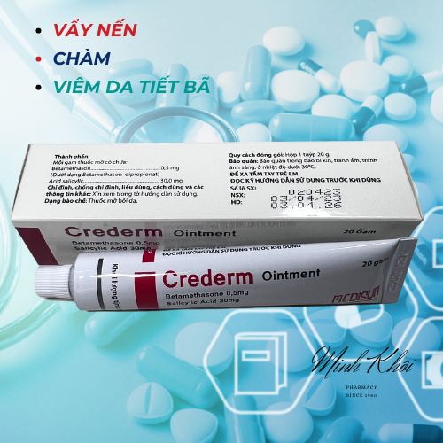 Crederm ointment 20g - Kem bôi giảm Chàm, Vẩy nến, Da tiết bã, Nấm da