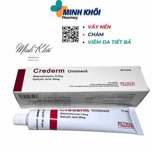Crederm ointment 20g - Kem bôi giảm Chàm, Vẩy nến, Da tiết bã, Nấm da