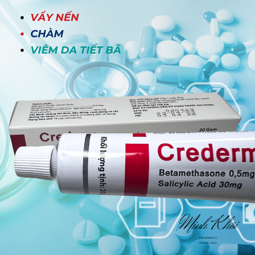 Crederm ointment 20g - Kem bôi giảm Chàm, Vẩy nến, Da tiết bã, Nấm da