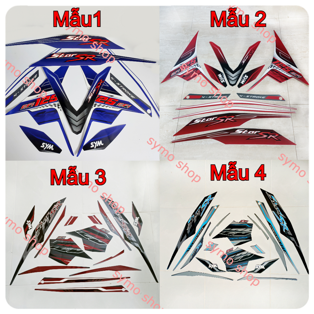[Nhiều mẫu ] Tem zin xe SYM Star Sr 125 Chính Hãng