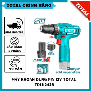 Máy khoan dùng pin 12v total tdli12428 hàng chính hãng