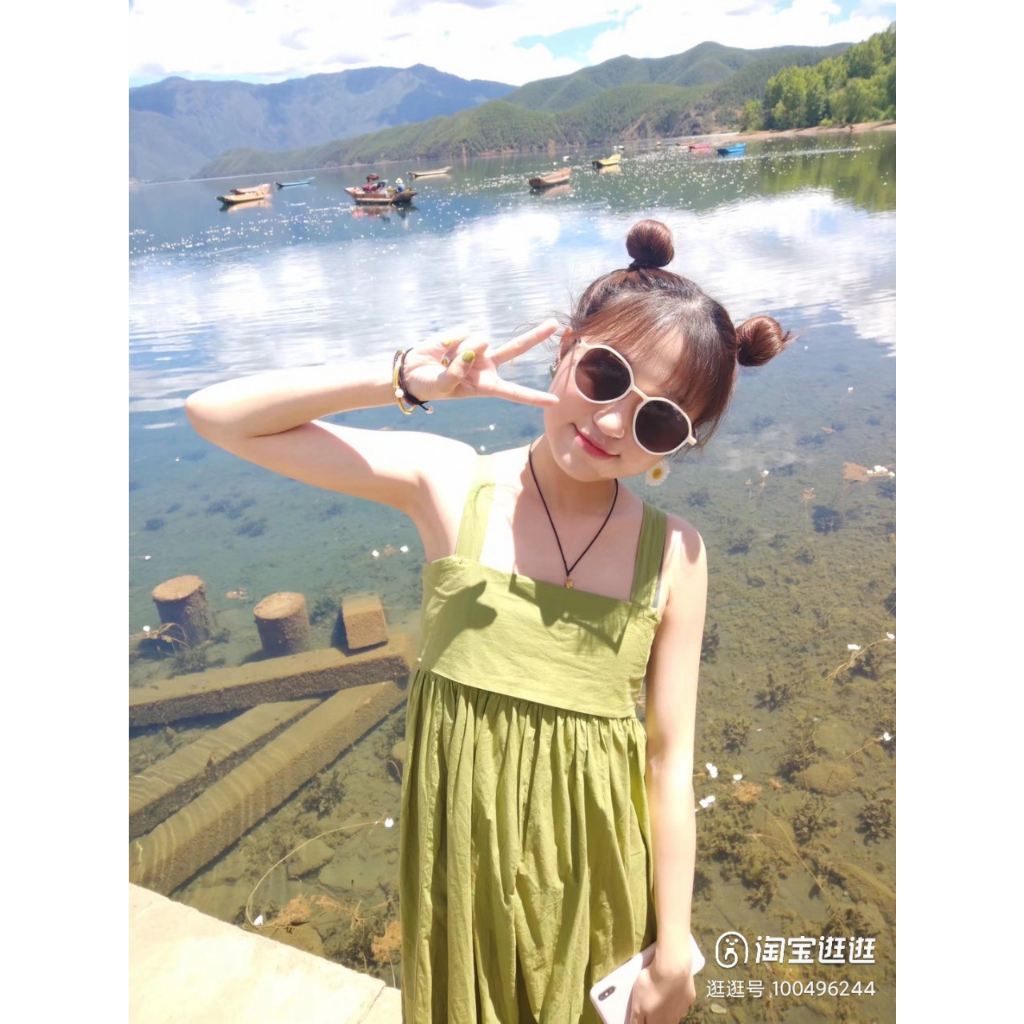 Váy maxi thô dáng babydoll suông dài nơ lưng cực xinh - MS230