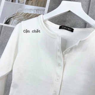 Áo thun croptop phối nút 09AHH