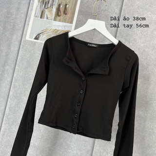 Áo thun croptop phối nút 09AHH