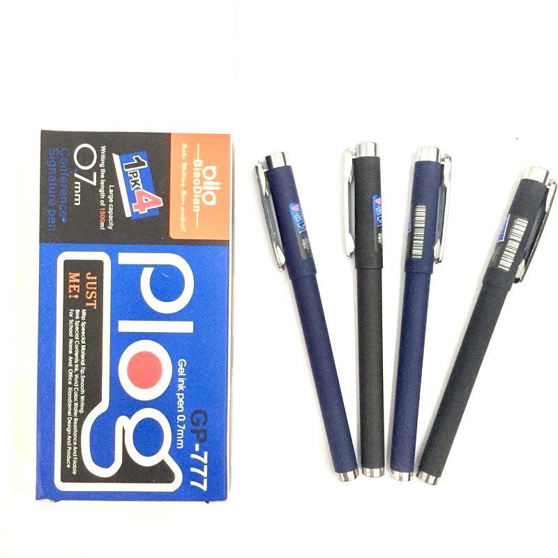 COMBO 12 BÚT BI NƯỚC Plog GP-777 1.0 mm. NÉT MỰC TO ĐẬM TRƠN PHÙ HỢP CHO NGƯỜI GIÀ HOẶC ĐÁNH DÁU