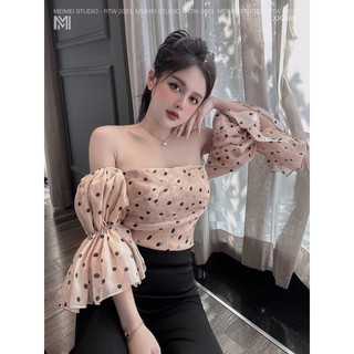 Áo quây tơ chấm bi