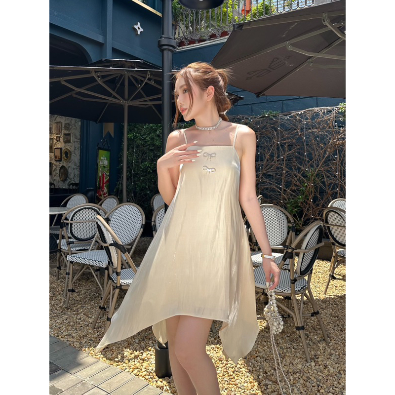Đầm 2 dây công chúa  siêu mát cao cấp silk organza siêu mát Alice BYBYPIL