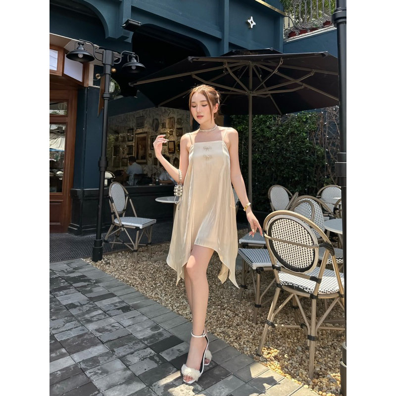 Đầm 2 dây công chúa  siêu mát cao cấp silk organza siêu mát Alice BYBYPIL