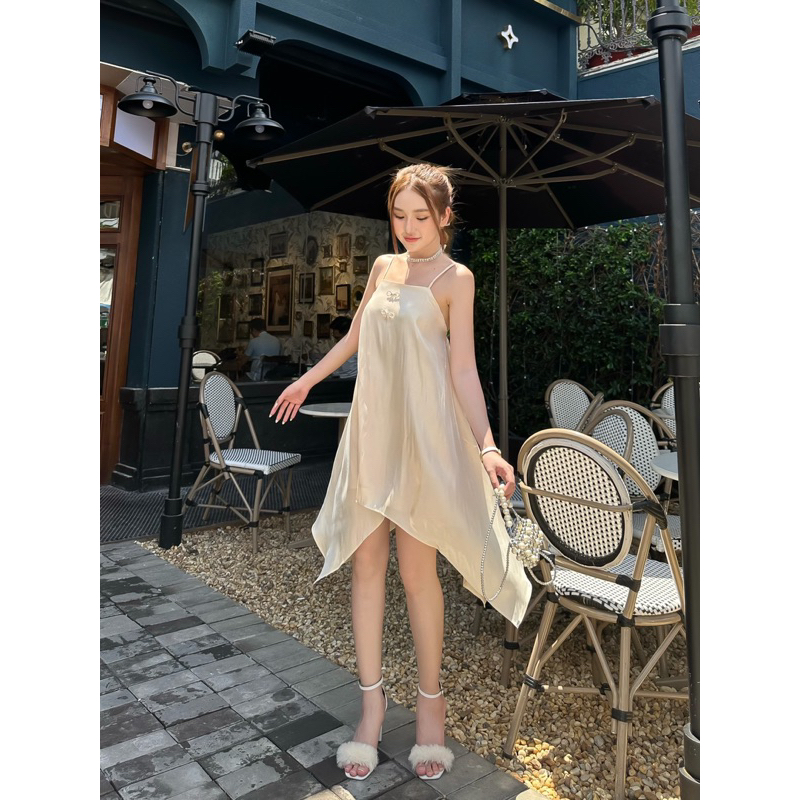 Đầm 2 dây công chúa  siêu mát cao cấp silk organza siêu mát Alice BYBYPIL