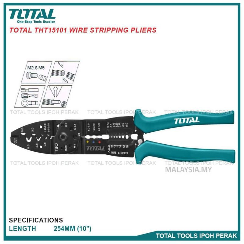 Kìm tuốt dây điện 10 inch TOTAL THT15101