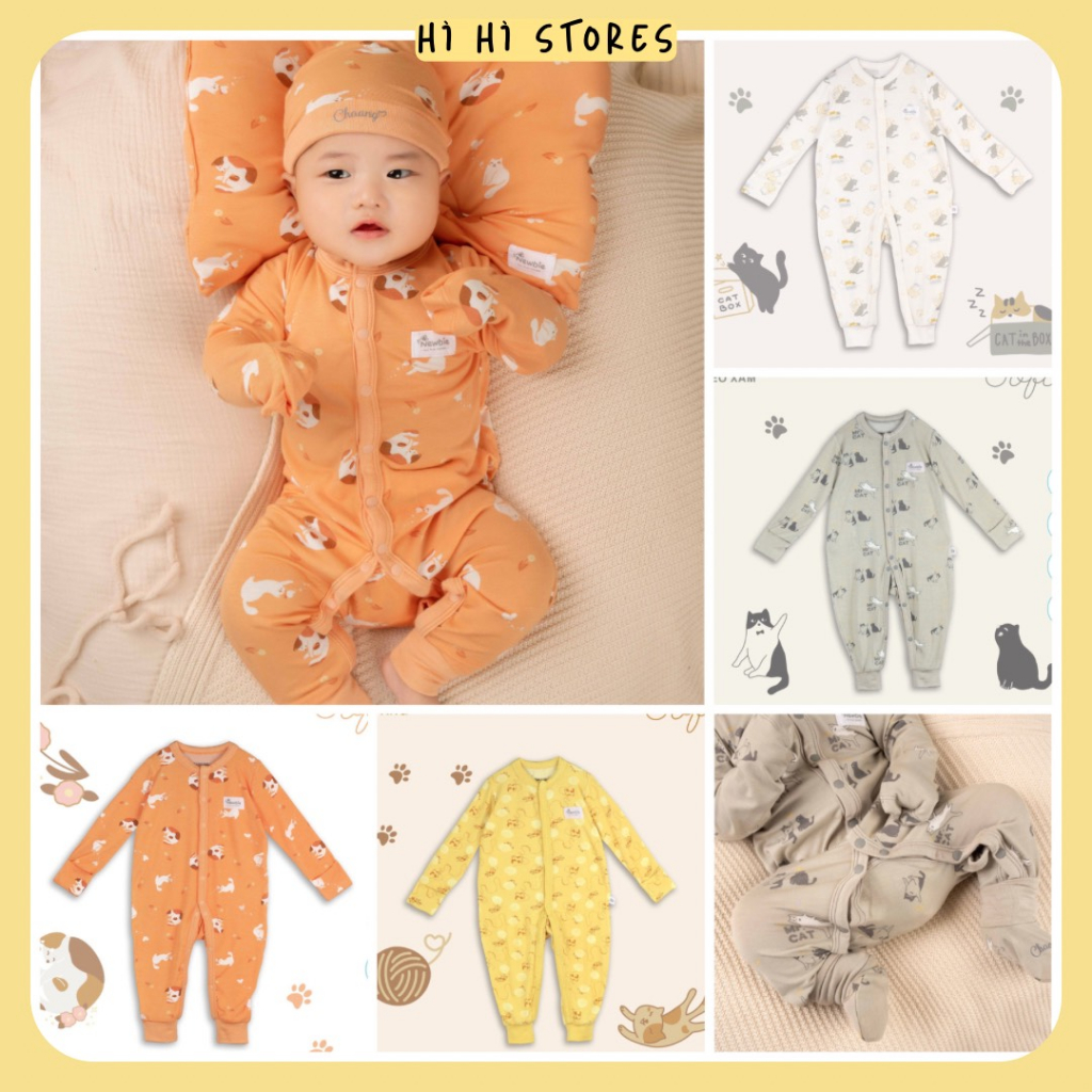 Chaang body dài tay Mèo Chaang cho bé sơ sinh SS23