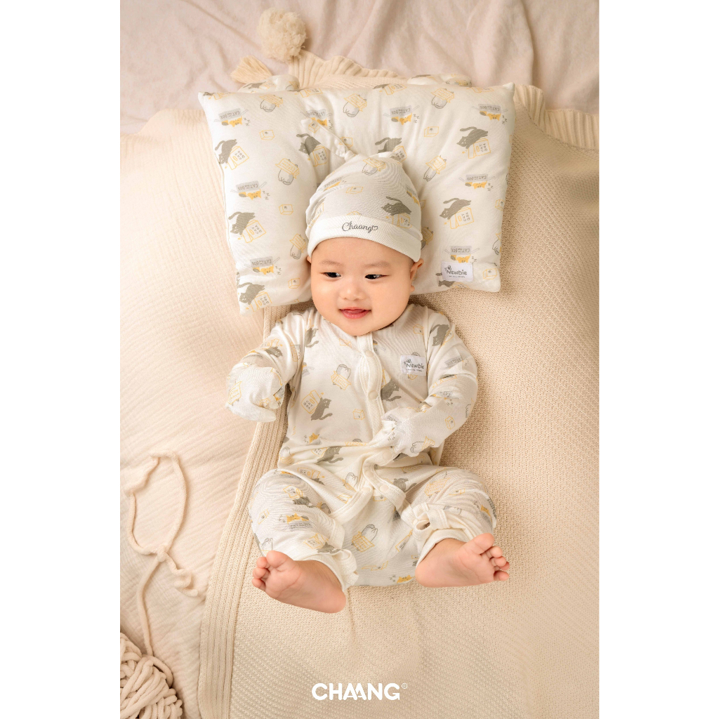 Chaang body dài tay Mèo Chaang cho bé sơ sinh SS23