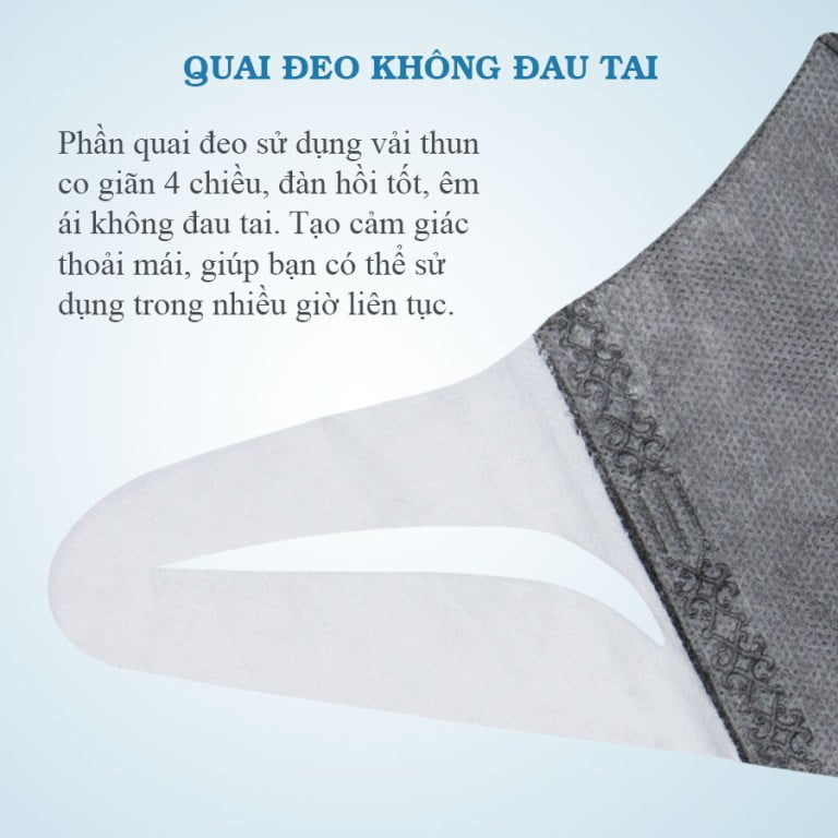 Hộp 50 chiếc khẩu trang 3D mask màu XÁM