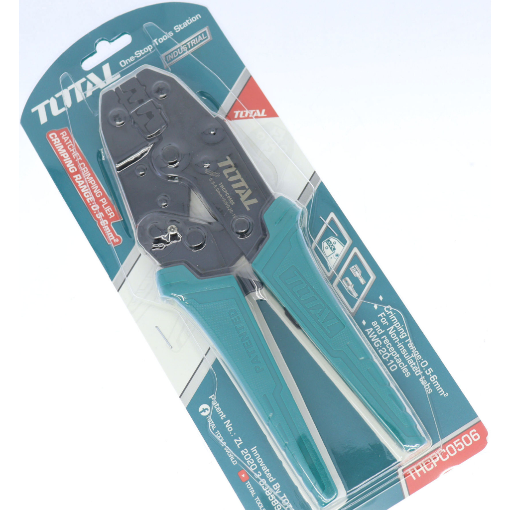 0.5-6mm2 Kìm bấm cos đầu dây không cách điện Total THCPC0506