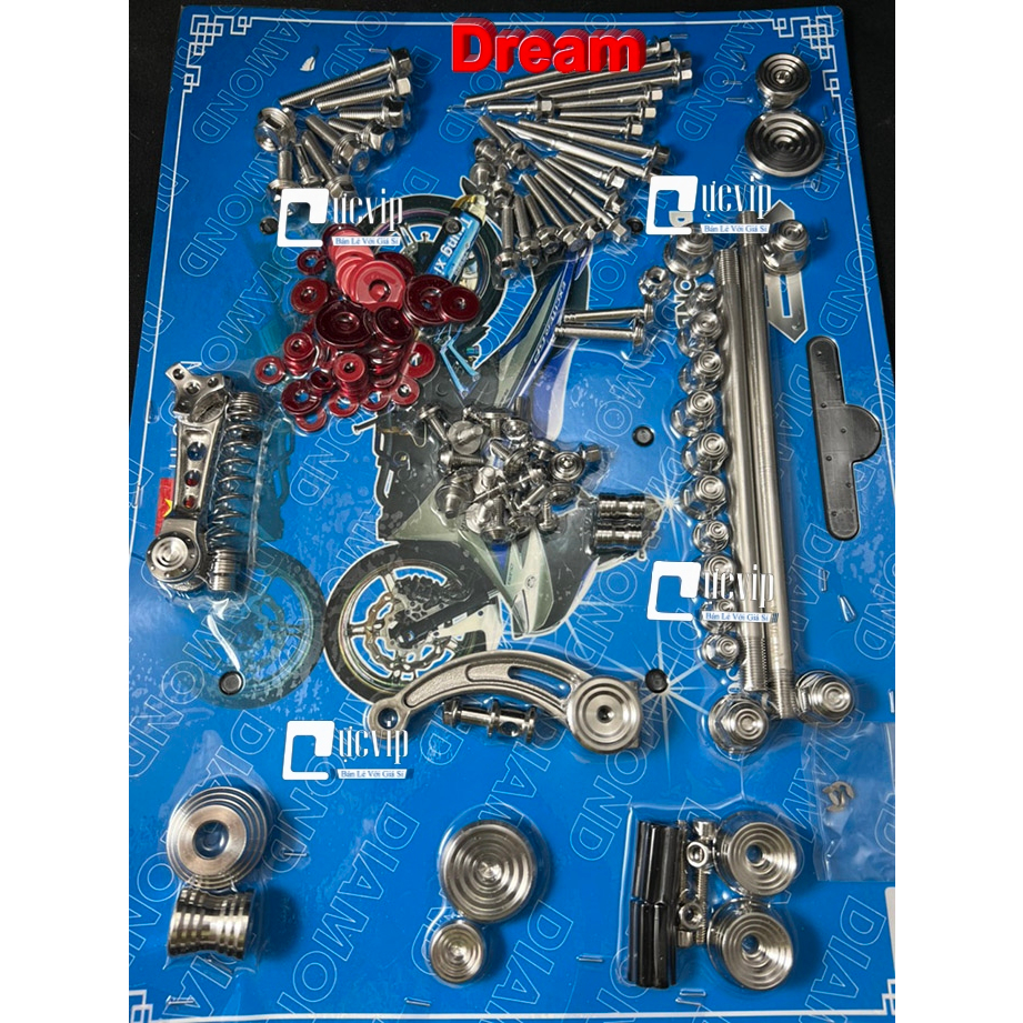 [Hàng Mới Về] Full Bộ Ốc Salaya Thái Inox 304 Cho Xe Dream (2 Thắng Đùm) 6031