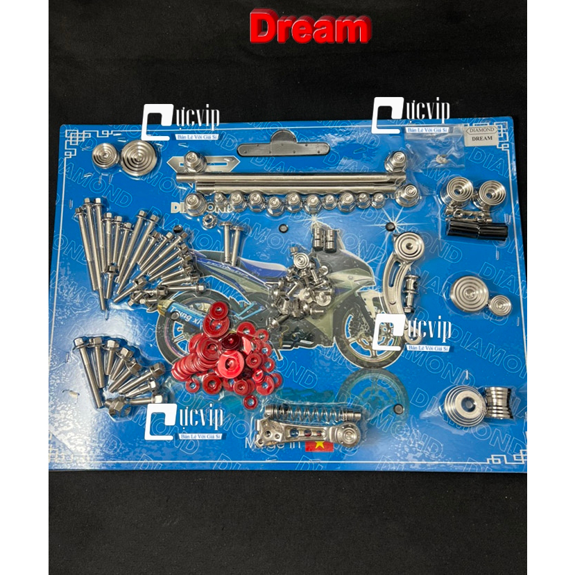 [Hàng Mới Về] Full Bộ Ốc Salaya Thái Inox 304 Cho Xe Dream (2 Thắng Đùm) 6031