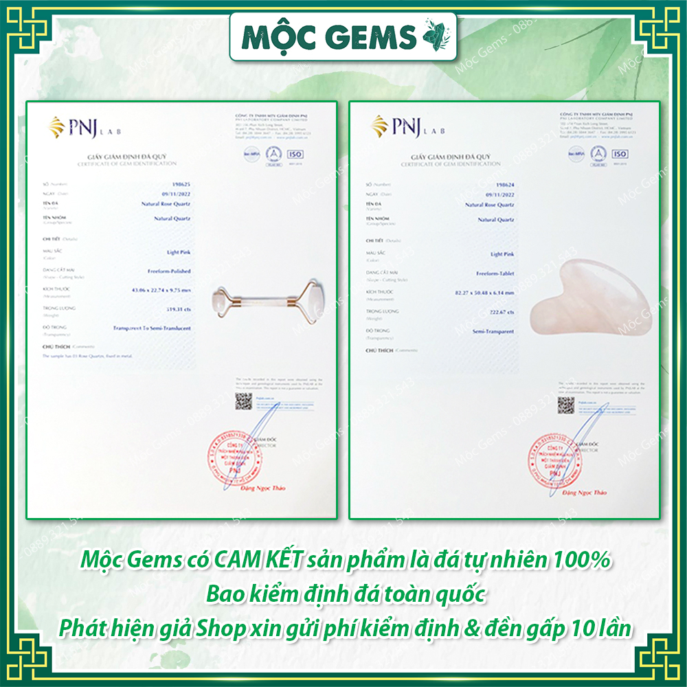 Cây Lăn Massage Mặt & Đá Guasha Chất Liệu Đá Thiên Nhiên Giúp Làm Thon Gọn Mặt, Trẻ Hóa Làn Da