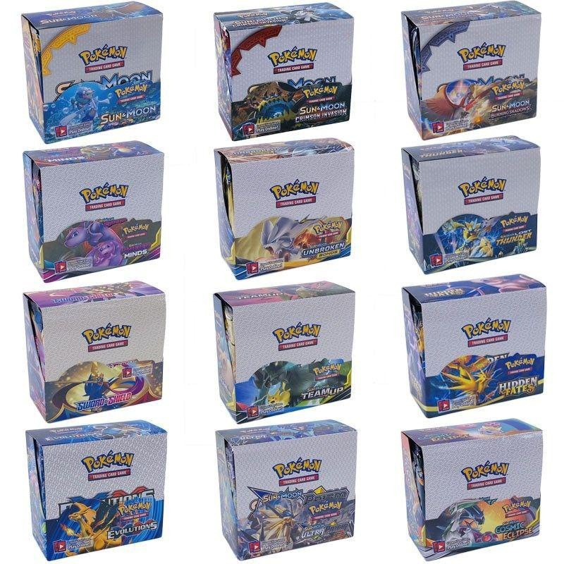 Hộp thẻ nhân phẩm Pokemon fullbox,1 pack gồm 10 card
