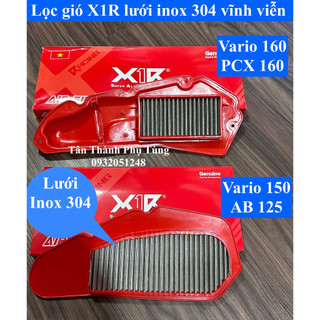 Lọc gió x1r lưới inox 304: vario 150,125, ab 125, vario 160, pcx 160 tân thành pt