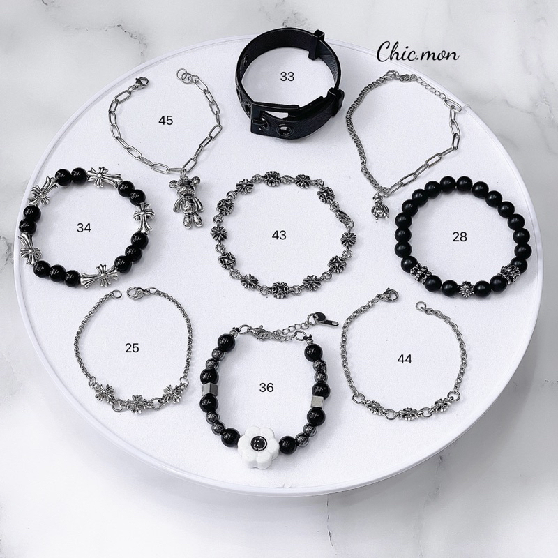Vòng tay CH hợp kim/thép/mạ bạc