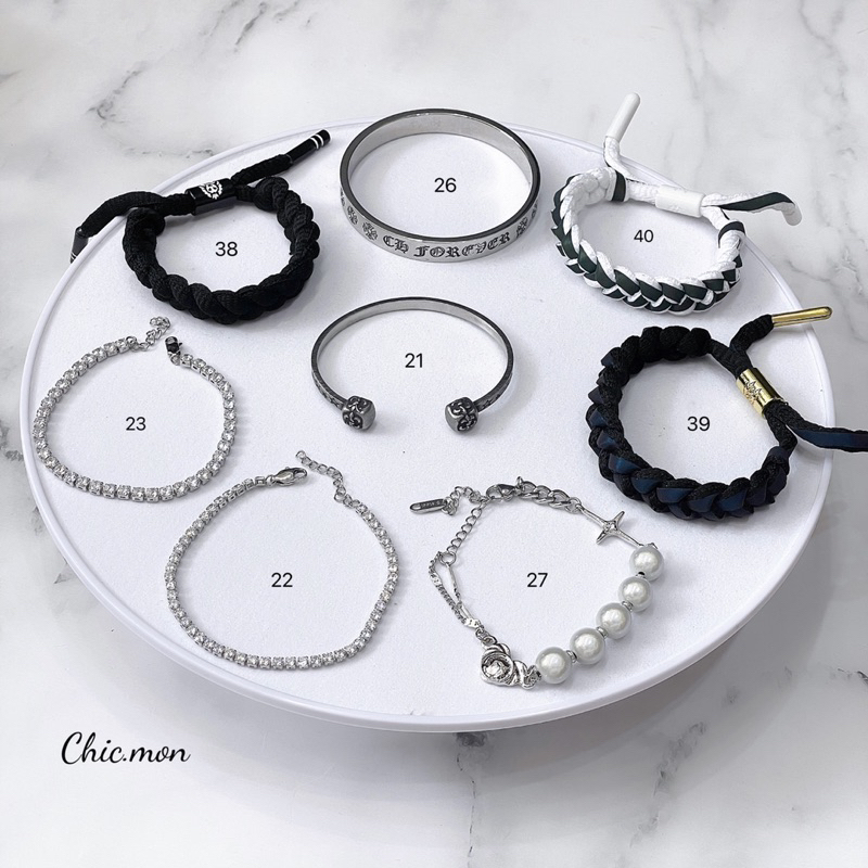 Vòng tay CH hợp kim/thép/mạ bạc