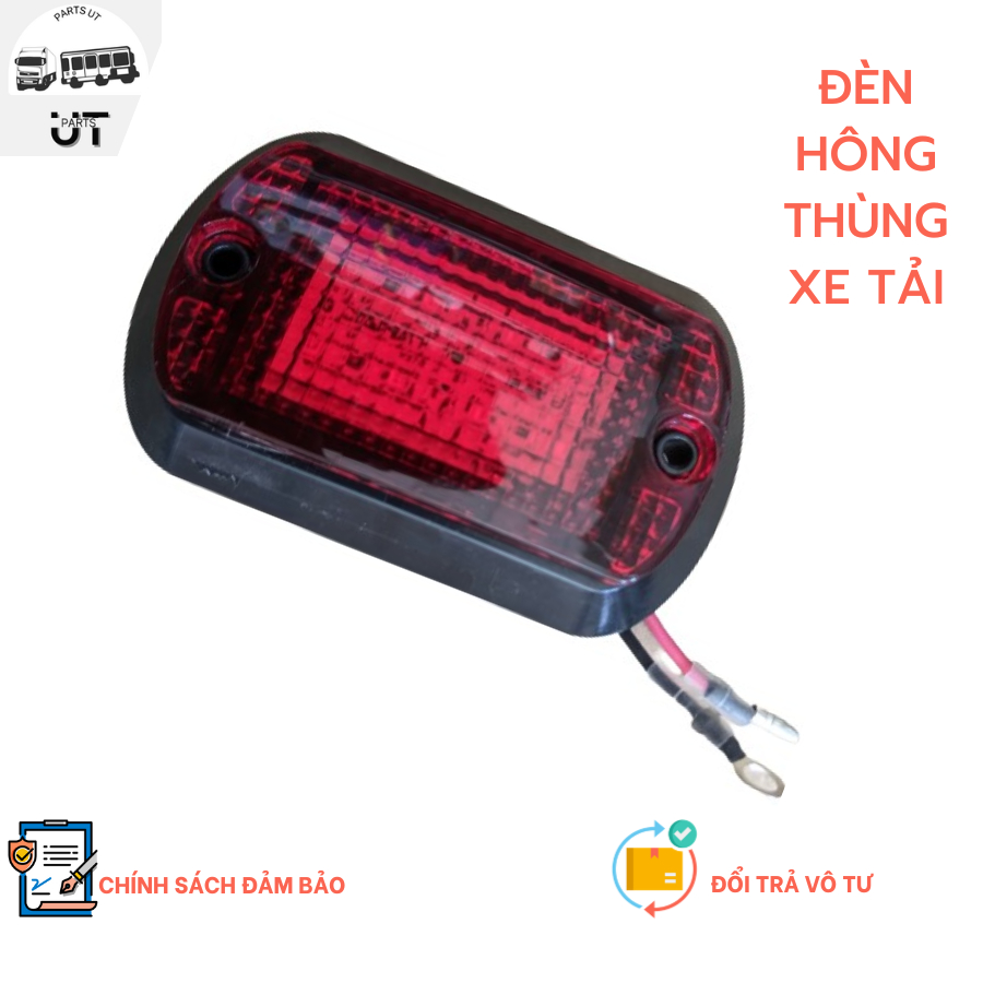 ĐÈN HÔNG THÙNG XE, ĐÈN LED SƯỜN XE TẢI MÀU VÀNG ĐỎ 12V 24V