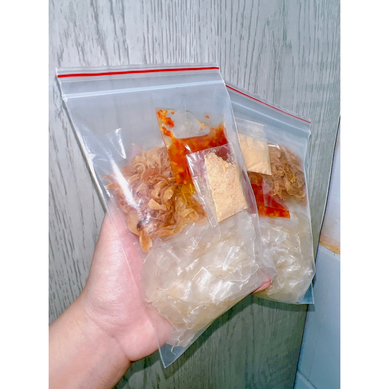 Bánh tráng dẻo muối nhuyễn sate hành phi