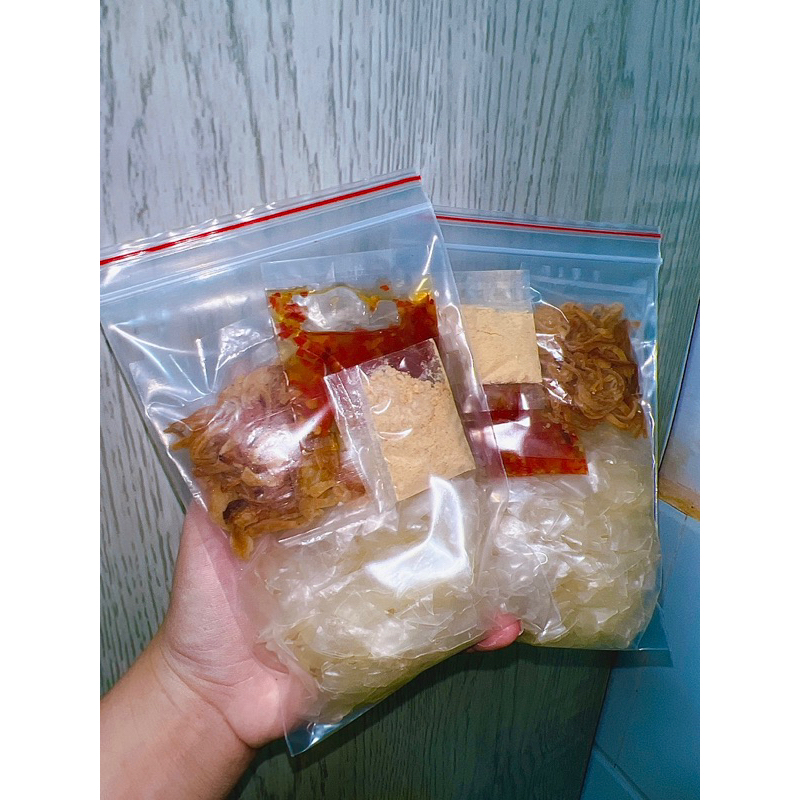 Bánh tráng dẻo muối nhuyễn sate hành phi