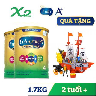 Bộ 2 hộp sữa enfagrow a+ neuropro số 4 loại lon 1,7kg