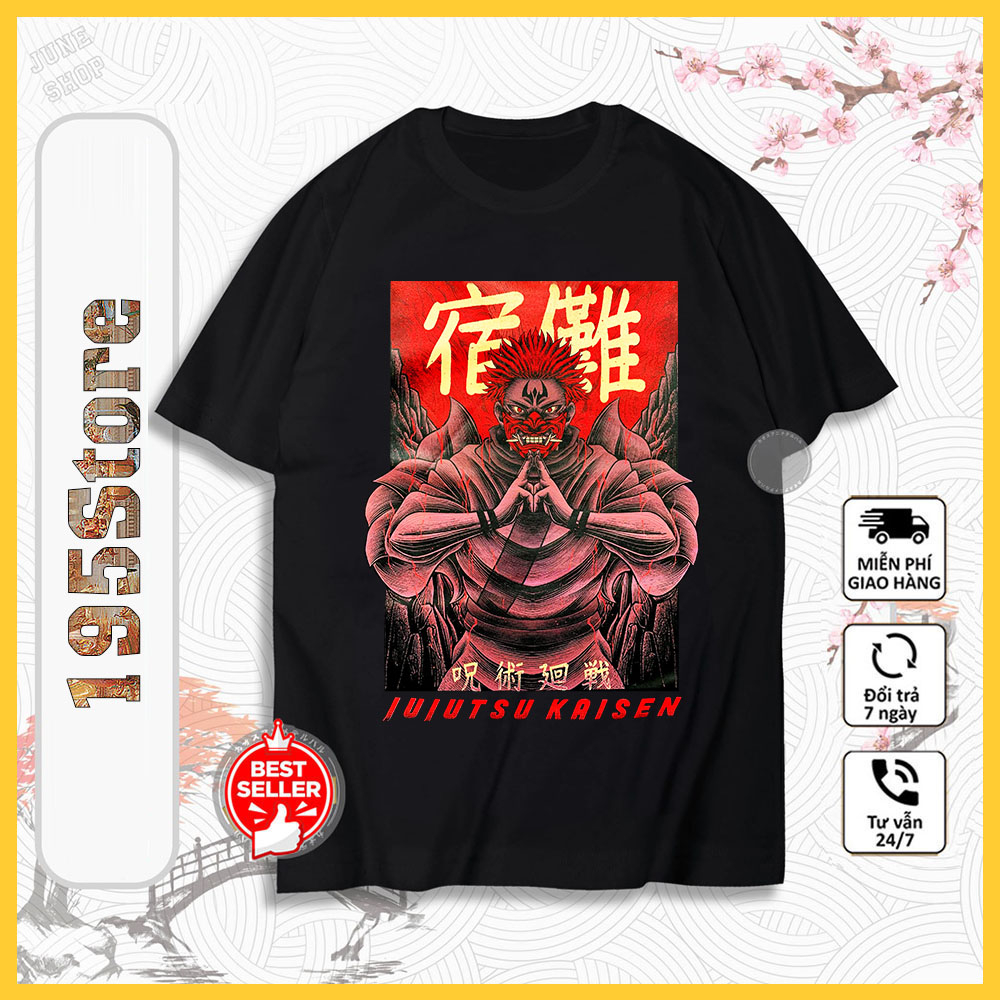 Áo Jujutsu Kaisen, Áo Anime in hình Gojo, Inumaki, Sukuna chất thun co giãn 4 chiều, thoáng mát0