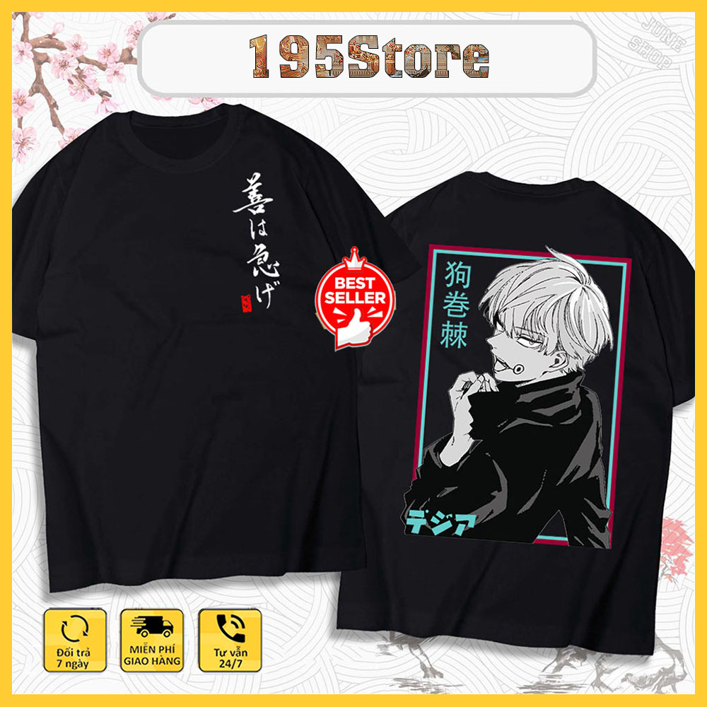 Áo Jujutsu Kaisen, Áo Anime in hình Gojo, Inumaki, Sukuna chất thun co giãn 4 chiều, thoáng mát0