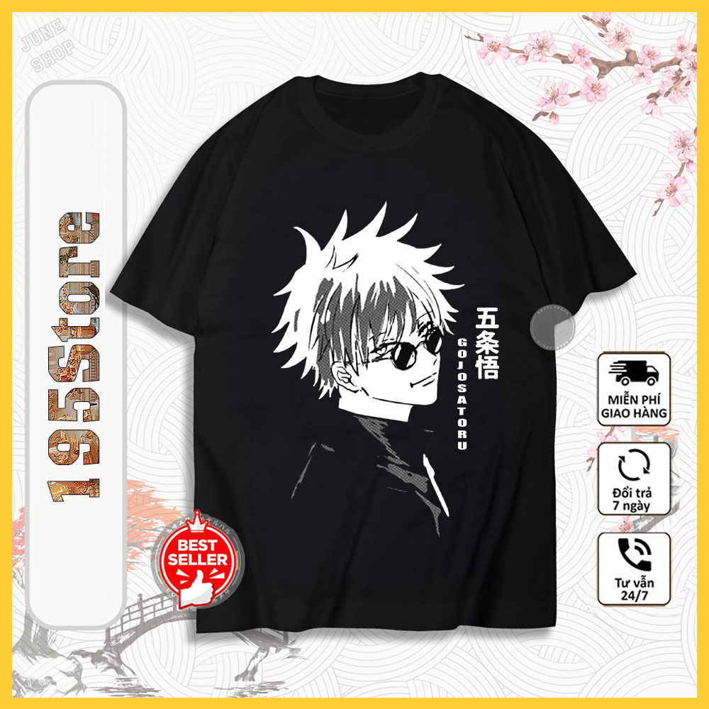 Áo Jujutsu Kaisen, Áo Anime in hình Gojo, Inumaki, Sukuna chất thun co giãn 4 chiều, thoáng mát0