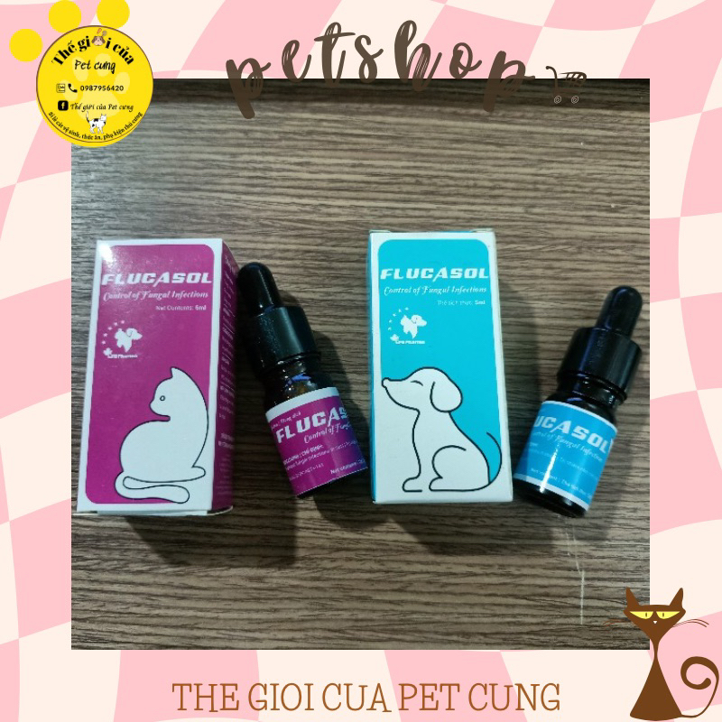 Flucasol 5ml Dạng Bôi Trị Nấm trên chó mèo siêu hiệu quả