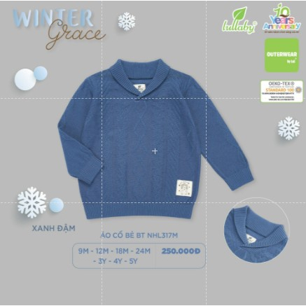 Áo len bé trai, áo len bé gái Lullaby kiểu Polo/ cổ tròn / cổ bẻ NHL305M NHL306M NHL317M