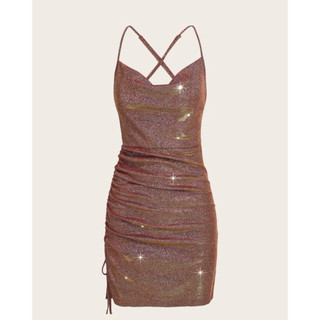Đầm hai dây kim tuyến lấp lánh blink blink - bombie dress