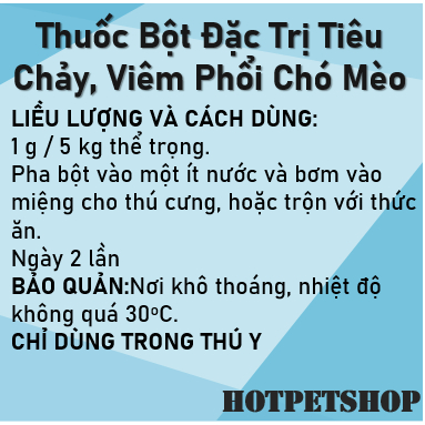 Bio Amcoli Plus 10g - Bột Hỗ Trợ Tiêu Chảy, Viêm Phổi Trên Chó Mèo