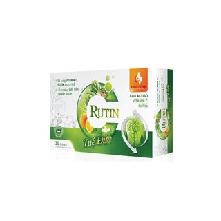 Viên uống RUTIN C Tuệ Đức tăng bổ sung Rutin, vitamin C giúp tăng sức bền thành mạch, Hỗ trợ làm giảm suy giãn tĩnh mạch