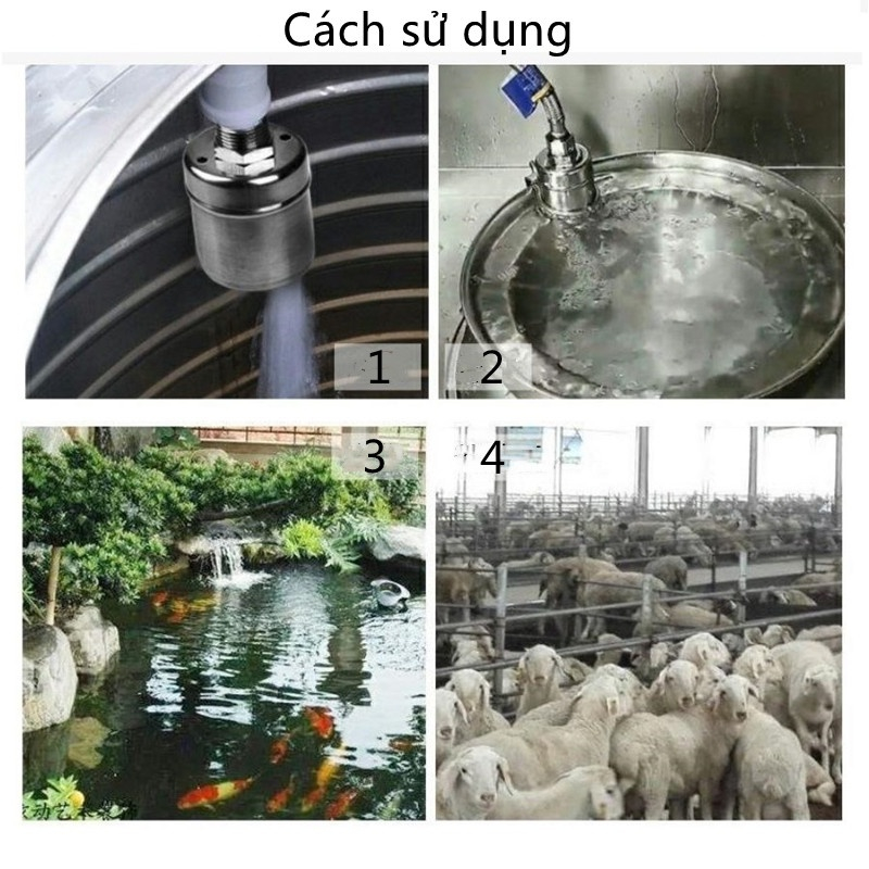 Phao cơ chống tràn tự động inox 304, phao cơ inox 304