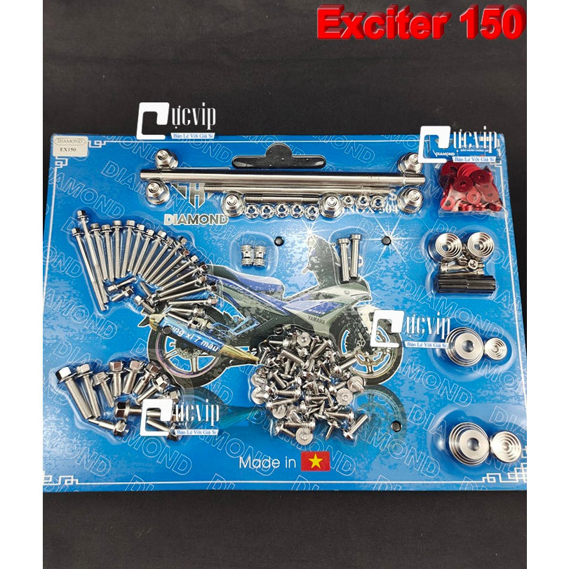 [Hàng Mới Về] Full Bộ Ốc Salaya Thái Inox 304 Cho Xe Exciter 150 (2015 Tới  2020) Hàng Chuẩn Đẹp 6032