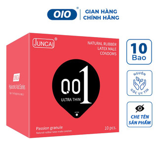 Bao cao su gai JUNCAI 001 Passio Granule siêu mỏng 0.01mm, nhiều gel kéo dài thời gian quan hệ